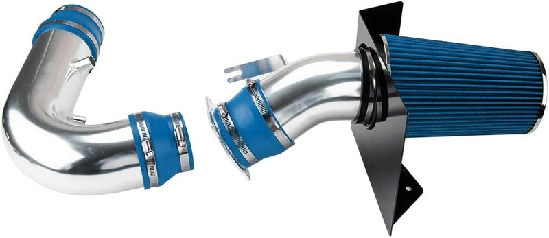 AUTOSITY نظام سحب الهواء البارد 4" مع فلتر من الألمنيوم متوافق مع 1997-2003 F150/Expedition 4.6L/5.4L V8 1998-1999 Navigator 5.4L V8 (أزرق) - Image 2